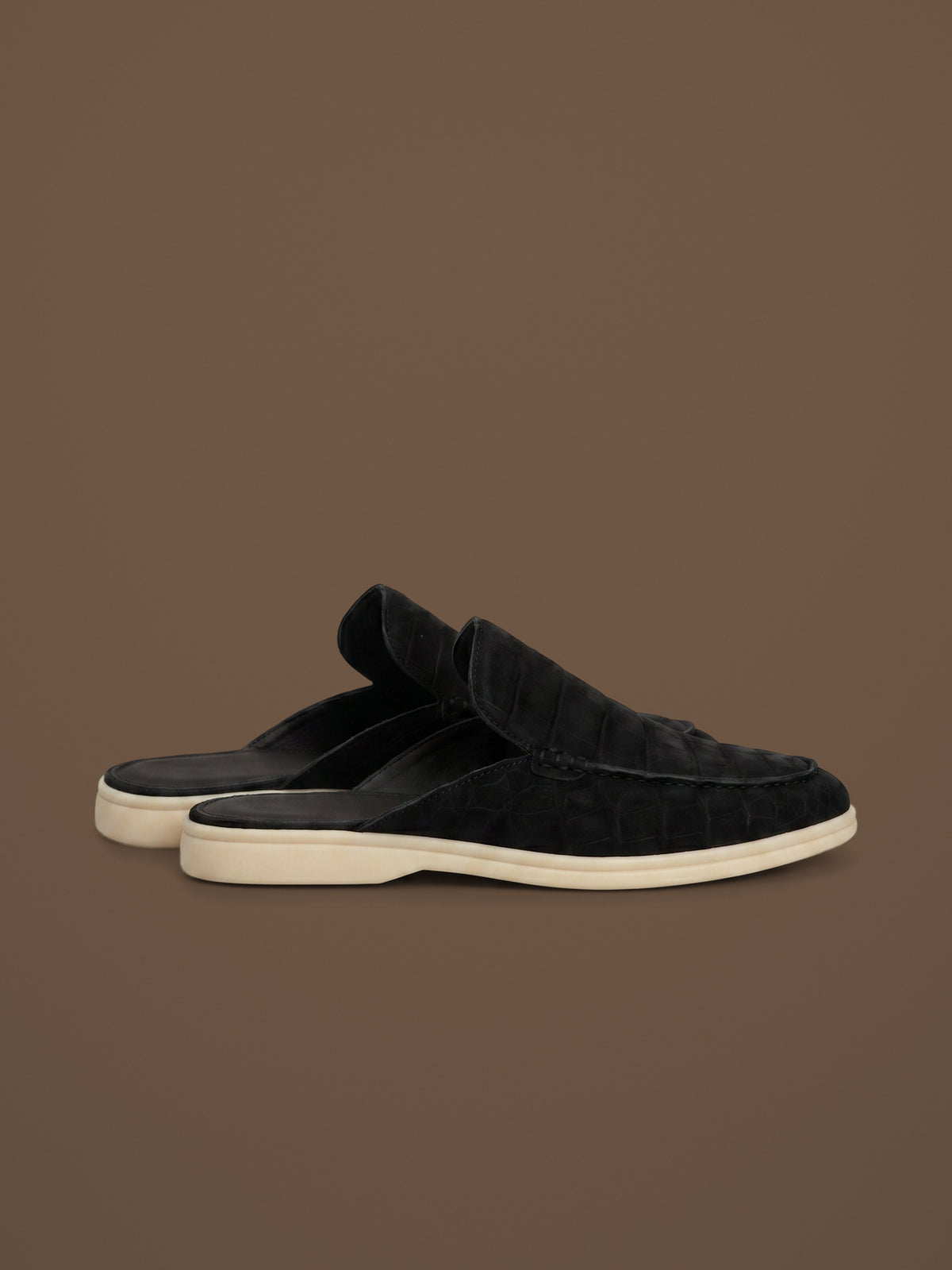 The Antibes Mule — Black, pair, side view