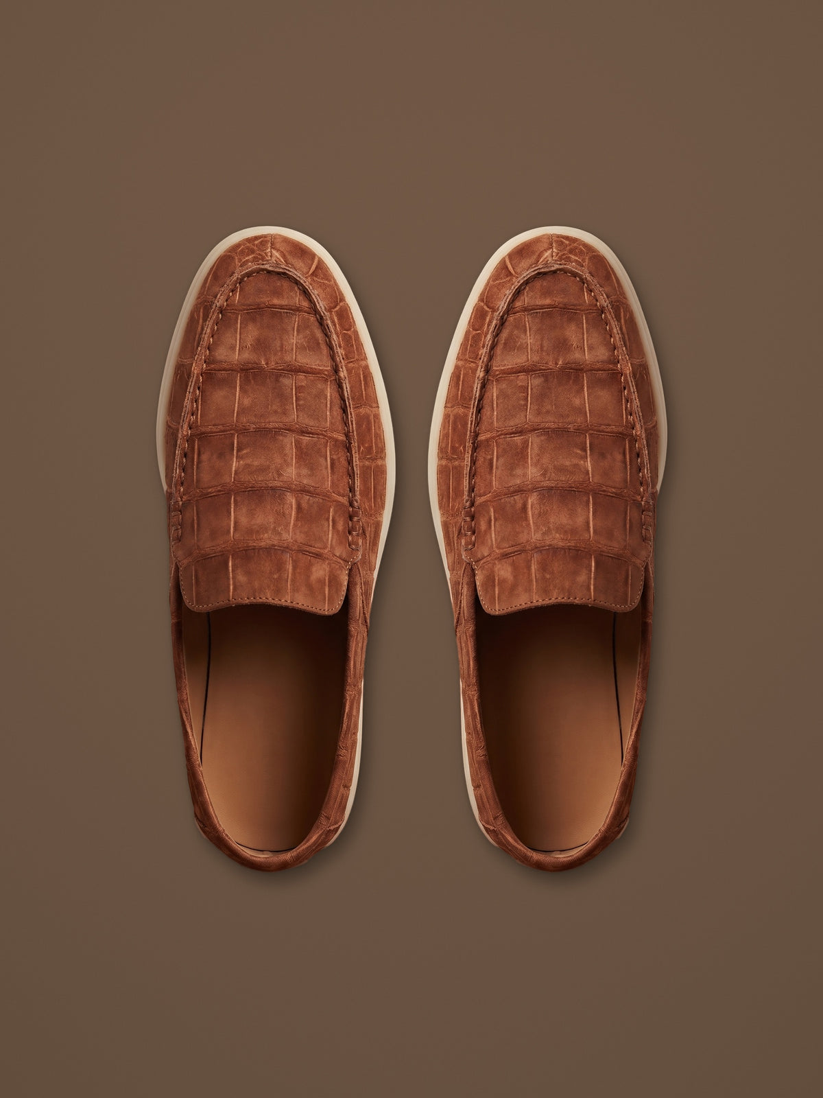 The Antibes Mule — Brown, pair from above