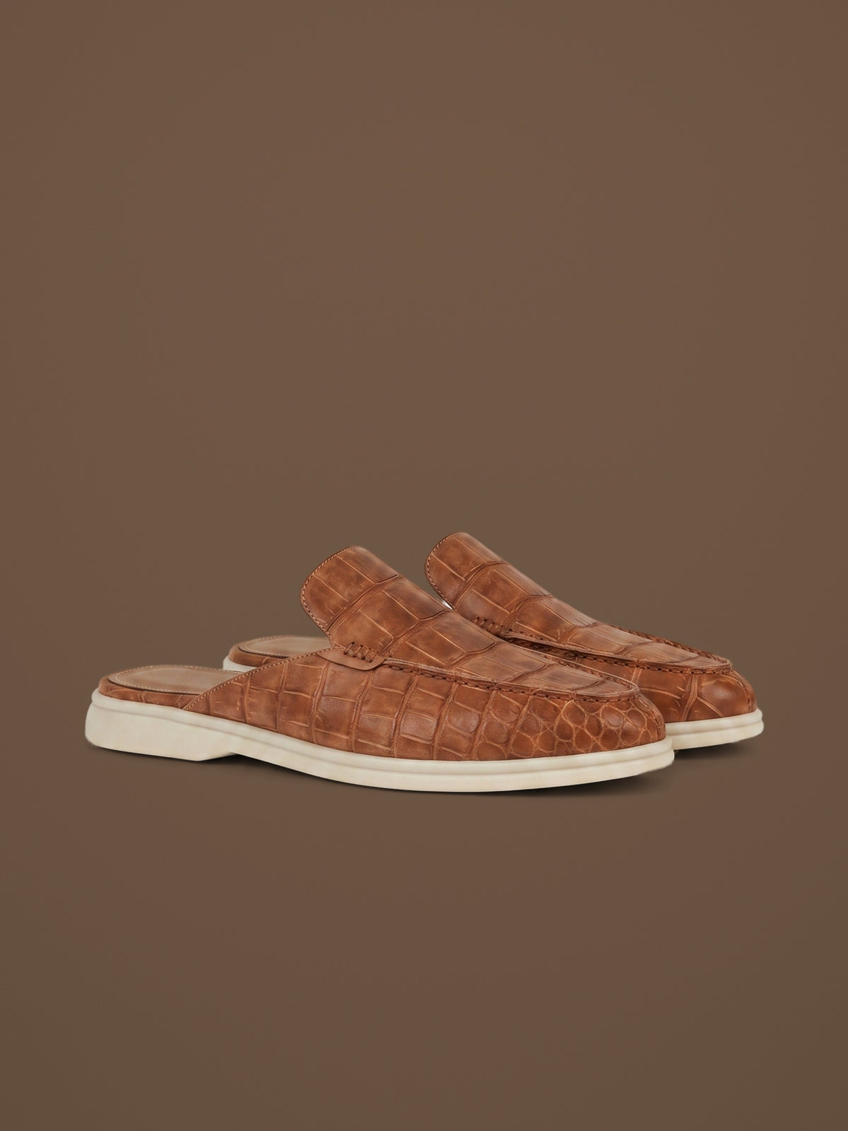 The Antibes Mule — Brown, pair, side view