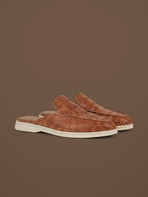 The Antibes Mule — Brown, pair, side view