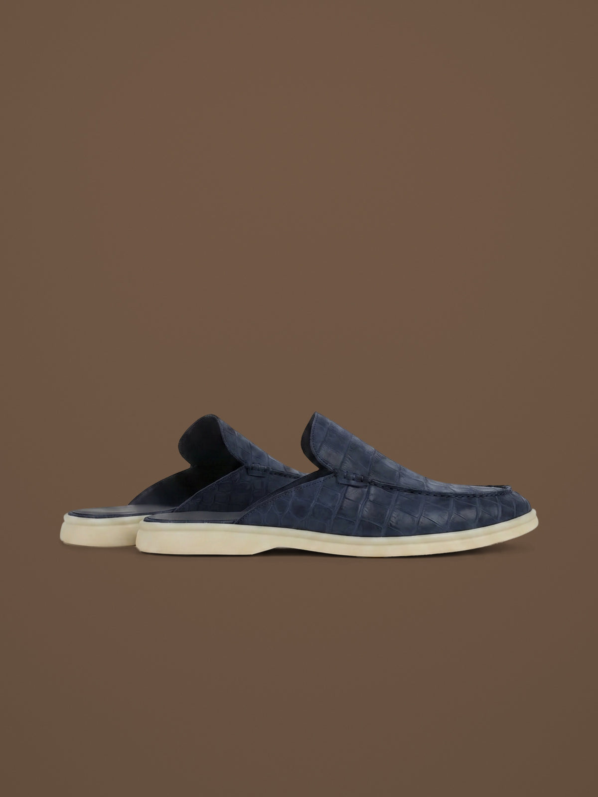 The Antibes Mule — Navy, pair, side view