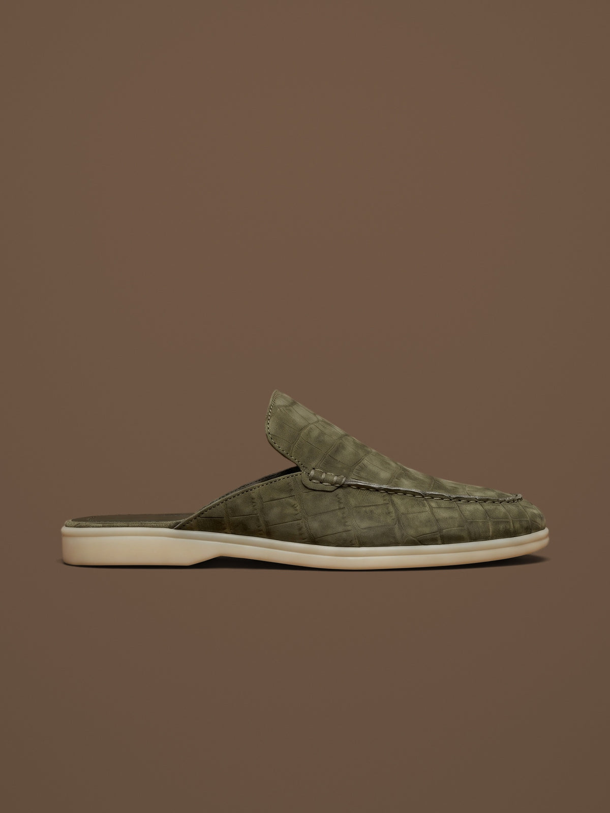 The Antibes Mule — Olive, side view