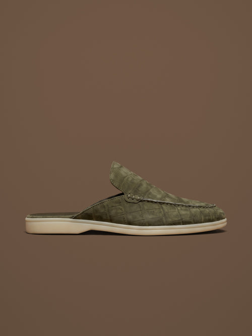 The Antibes Mule — Olive, side view