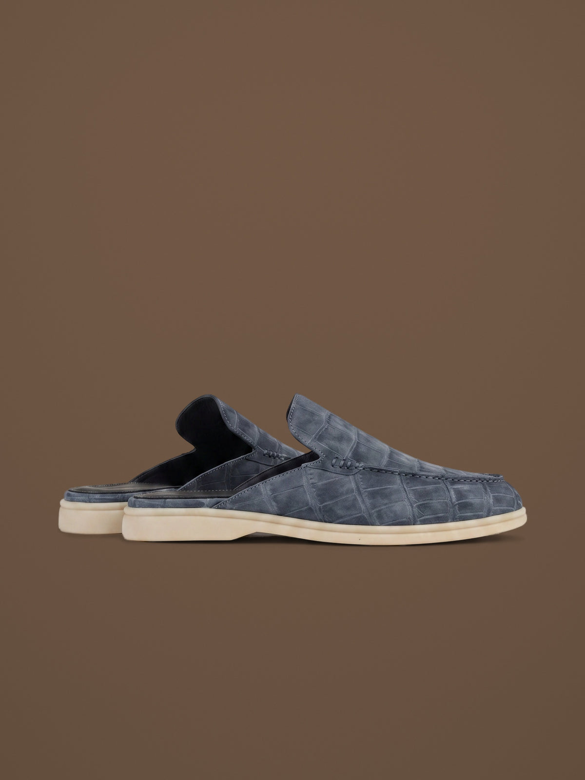 The Antibes Mule — Slate, pair, side view