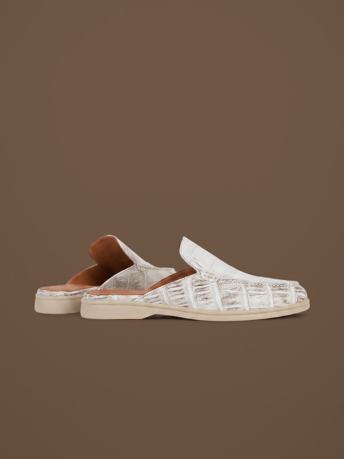 The Antibes Mule — White, pair, side view