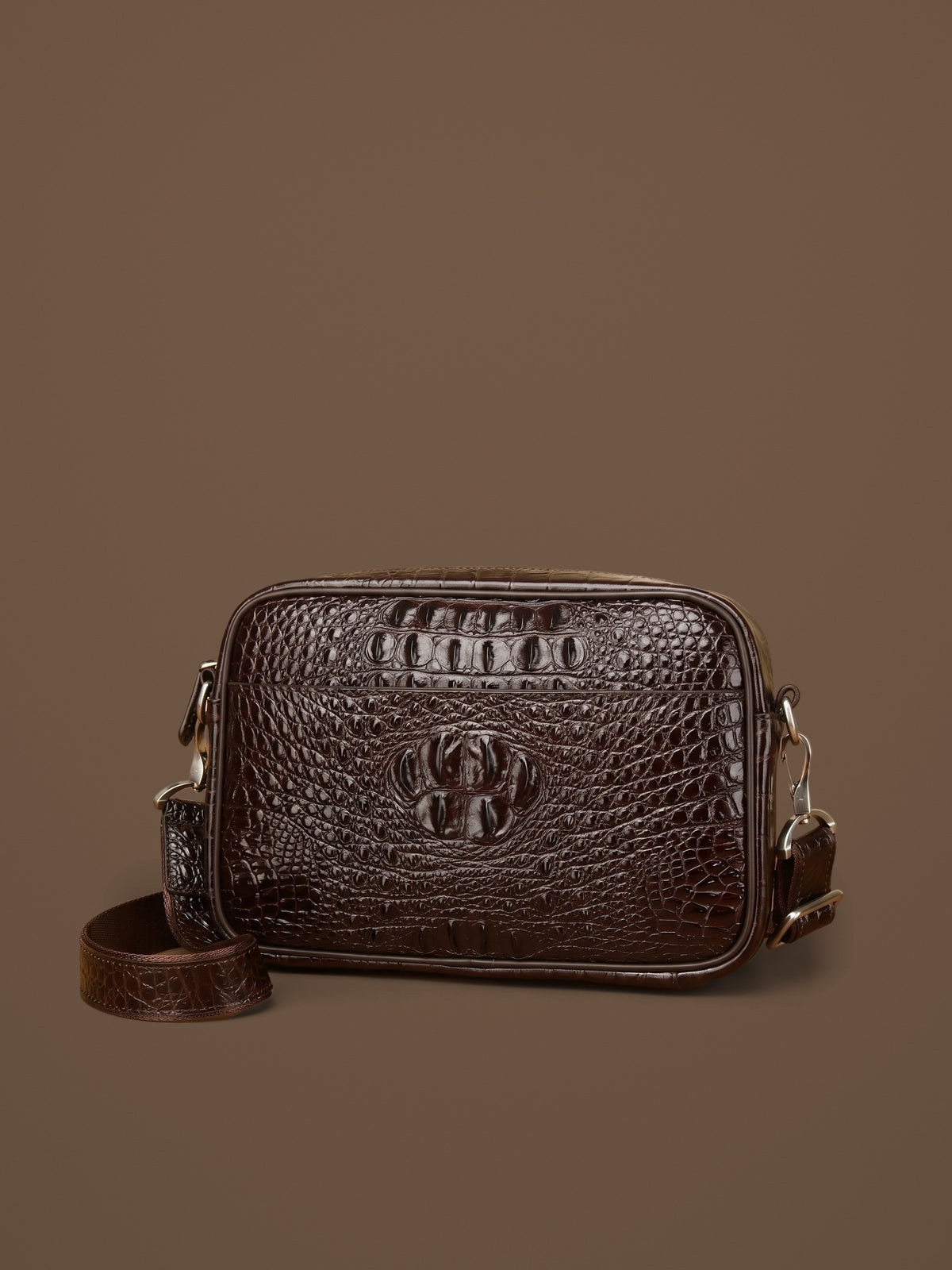 The Cassis Camera Bag — Brown, front